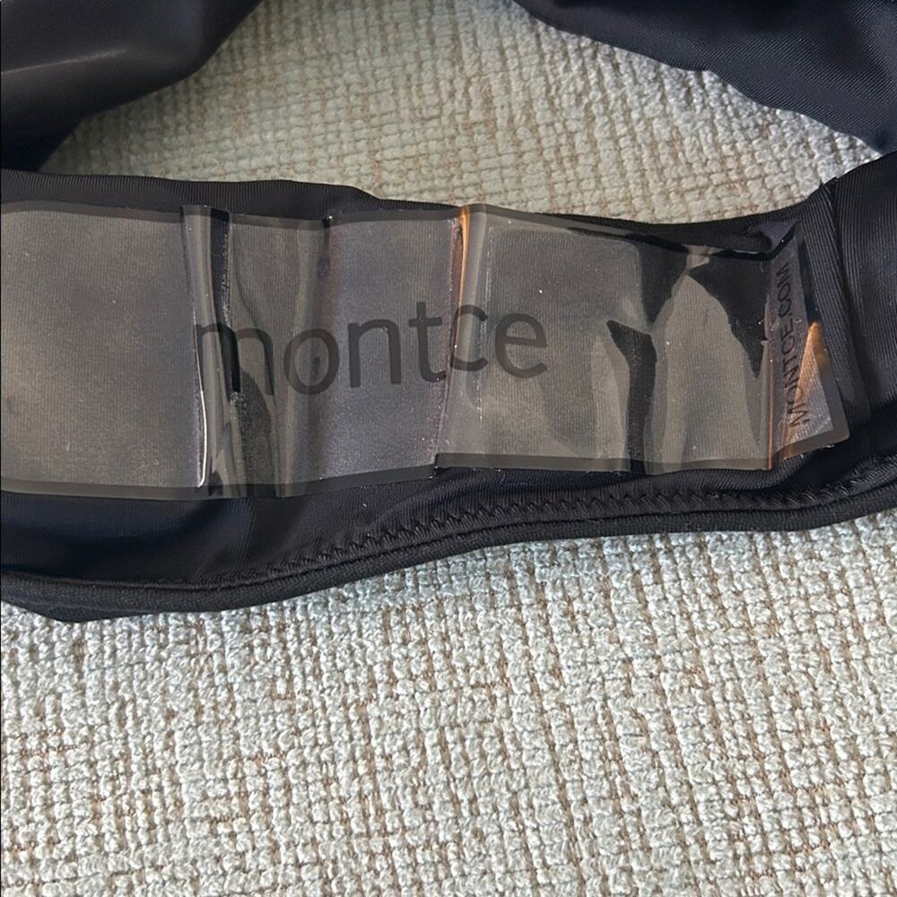 NEW Montce Zoe ruched bust high cut swimsuit in Sable black - Picture 11 of 12